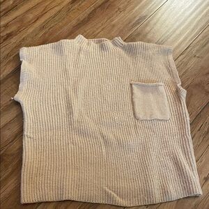 Men's Beige Sweater with Pocket